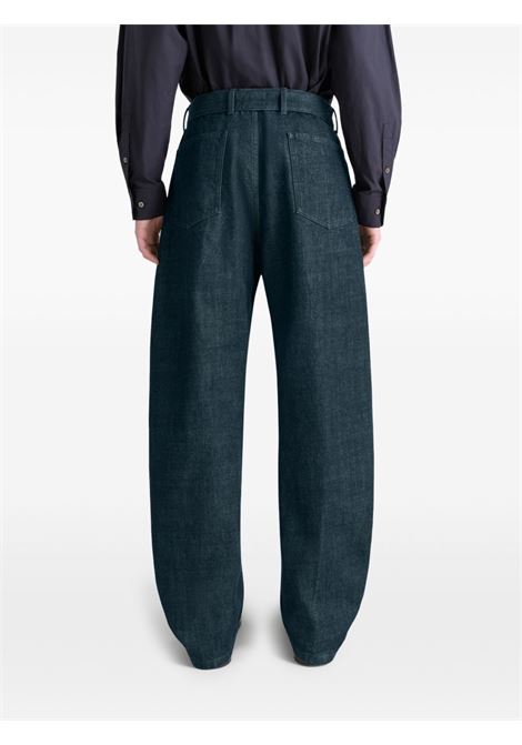 pantaloni twisted belt uomo indigo LEMAIRE | PA326 LD1056BL760